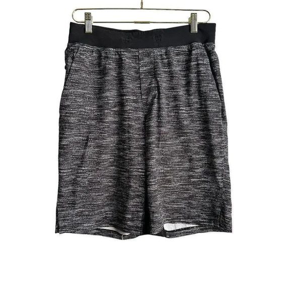 Lululemon T.H.E. Short All Court Texture White Black Stretch Linerless Quick Dry - Picture 1 of 8